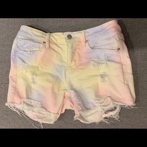 NWT Custom AQUA Tie Dye Shorts